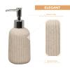 Tefola Beige Bathroom Accessories Set, 4 Pcs Resin Gift Set Apartment Necessities with Soap Dispenser,Toothbrush Holder,Bathroom Tumbler,Soap Dish for Vanity Countertop Accessories view 3