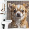BTCOWZRV Cute Chihuahua Shower Curtain Winter Waterproof Bath Curtain Washable Cloth Shower Curtain Set Modern Minimalist Home Bathroom Curtain Decor with 12 Hooks 60x72 Inches view 1
