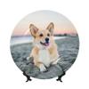 YURIOPF Personalized Photo Ceramic Dinner Plate, Custom Display Dishes with Picture Text Logo Christmas Anniversary Wedding Gifts for Living Room Dining Room Kitchen Decoration, Navy-6 In view 2