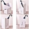 KOMFGT Umbrella Stand, Drain Tray Iron Umbrella Stand Office Corridor White Umbrella Stand Storage view 3