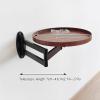 Xiongting Folding Wall Table, Bedside Small fold Down Table Wall, Kitchen Shelf, Movable Telescopic Folding Coffee Table,Wooden Wall Mounted Multifunctional Table for Small Spaces Bedroom(Natural) view 2