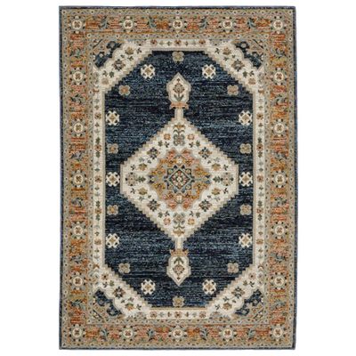 PowerSellerUSA Sphinx Andorra Area Rug 2281E Traditional Blue Geometric Achromatic 7' 10" x 10' 10" Rectangle