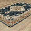 PowerSellerUSA Sphinx Andorra Area Rug 2281E Traditional Blue Geometric Achromatic 7' 10" x 10' 10" Rectangle view 4