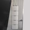 Hanging Brooch Pin Organizer Enamel Lapel Pin Display Panels Organizer with 5 Loose-Leaf Board Pieces Badge Collection Display Pages Holder Hanging Earring Organizer Storage Case for Jewelry (White) view 3