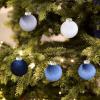 15 Pcs Velvet Christmas Balls - 2.36 Inch Flocked Hanging Ornaments Set for Xmas Tree Decoration, Party and Home Decor view 4
