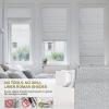 Moonice No Tools No Drill Blackout Cordless Linen Roman Shades for Windows - Privacy Fabric, Thermal Insulated, Easy Install Blinds for Indoor Windows, Smoky Grey view 2