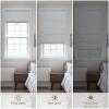 Moonice No Tools No Drill Blackout Cordless Linen Roman Shades for Windows - Privacy Fabric, Thermal Insulated, Easy Install Blinds for Indoor Windows, Smoky Grey view 4