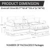 94" Modular Sectional Sofa,Velvet Upholstered Couches for Living Room,3 Seater Camel Sofa Couch with Movable Ottoman,Big Comfy Loveseat Sofa with Deep Seats for Living Room,Apartment,Bedroom view 2