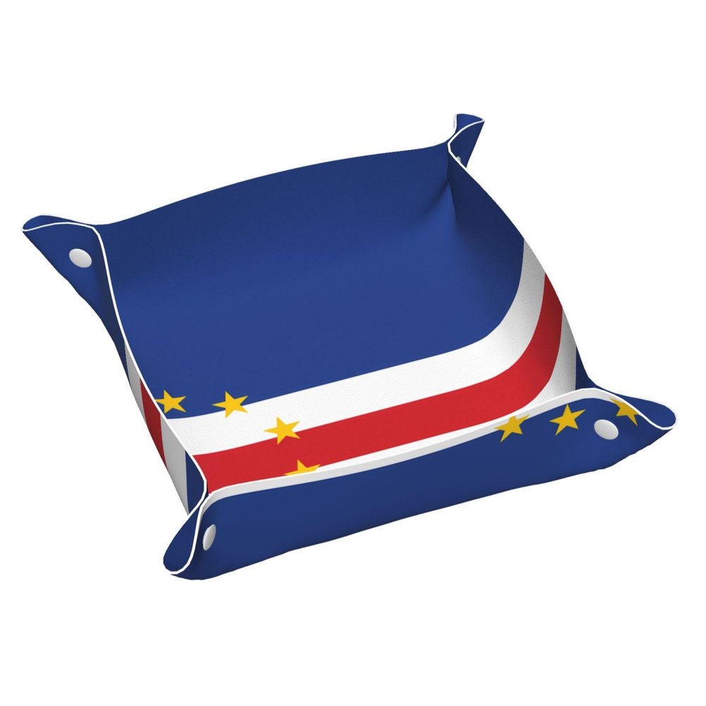Flag of Cape Verde Travel Storage Tray, Accessories Decorative Tray, Keychain, Coin Watch, Earring Tray, Unisex Storage Tray