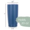 100 North 20 Ounce Stainless Steel On the Go Travel Tumbler With Push Top Lid, I've Got This Blue view 2