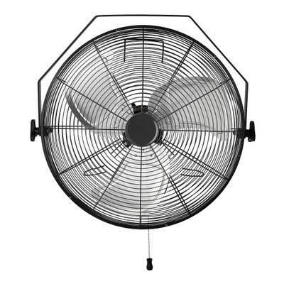 Amazon Basics 18" Indoor Wall-Mounted Industrial Fan with Three Speeds, High CFM, Heavy-Duty Metal Blades, Tilt Head, for Commercial Use, Warehouse, Basement, Black