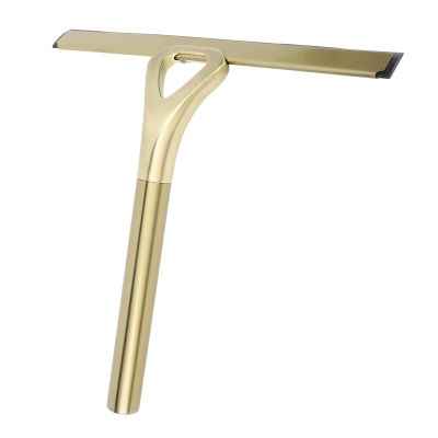 Shower Squeegee, Bathroom Window Squeegee, 304 Stainless Steel, Multipurpose Squeegee for Shower Doors, Window (Gold)