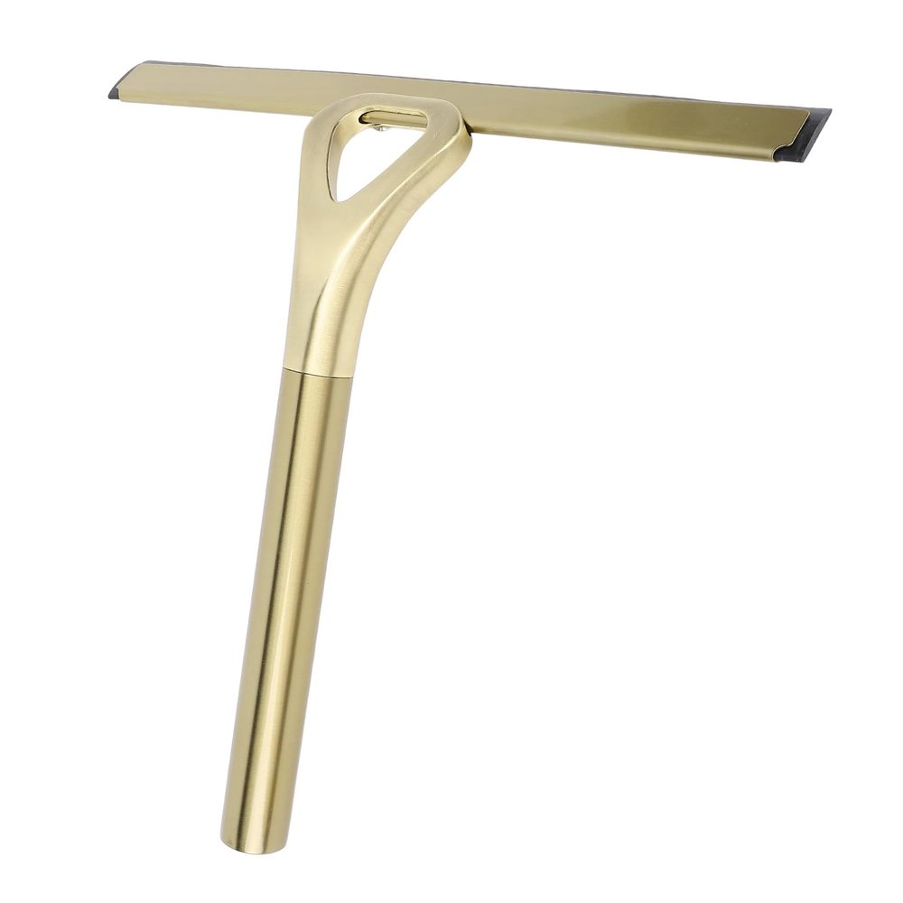 Shower Squeegee, Bathroom Window Squeegee, 304 Stainless Steel, Multipurpose Squeegee for Shower Doors, Window (Gold)