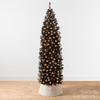 Best Choice Products Pre-Lit Pink Pencil Christmas Tree, 9ft Slim Lighted Artificial Dcor w/Incandescent White Lights, Skinny Tree, Metal Base view 2
