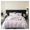 Pale Mauve Flowers European Embroidery 1000TC Bedding Set Egyptian Cotton Duvet Cover Set Queen King Size Bedlinens,Bed view 1