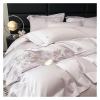 Pale Mauve Flowers European Embroidery 1000TC Bedding Set Egyptian Cotton Duvet Cover Set Queen King Size Bedlinens,Bed view 2
