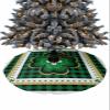 Christmas Tree Skirt,St.Patrick Lucky Clover Shamrock Leaves Xmas Tree Skirts Ornaments for New Year Holiday Party Decor,Farm Rustic Buffalo Grid Christmas Tree Mat,48in view 1