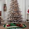 Christmas Tree Skirt,St.Patrick Lucky Clover Shamrock Leaves Xmas Tree Skirts Ornaments for New Year Holiday Party Decor,Farm Rustic Buffalo Grid Christmas Tree Mat,48in view 4