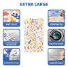 Bath Tub Shower Mat Non Slip 26.8in x 15in Large Bath Mat with Suction Cups Kids and Elderly Bathtub Mats Botanic view 4