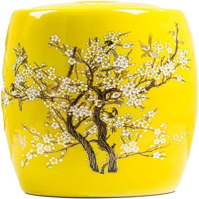HomeLoft Basics Ceramic Rice Bucket, Ornate Traditional Style, Rice Storage Container, 10kg Capacity