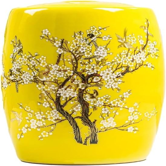 HomeLoft Basics Ceramic Rice Bucket, Ornate Traditional Style, Rice Storage Container, 10kg Capacity