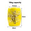 HomeLoft Basics Ceramic Rice Bucket, Ornate Traditional Style, Rice Storage Container, 10kg Capacity view 2