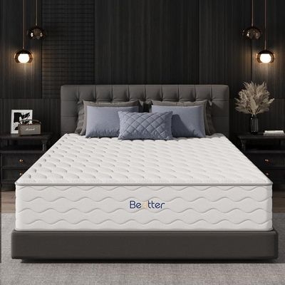 14 Inch King Hybrid Mattress, 7-Zone Green Tea & Charcoal Cooling Gel Memory Foam Mattress in a box,Pocketed Springs for Isolate Motion, Pressure Relief, CertiPUR-US Certified, Support Comfort