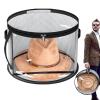 Hat Boxes for Men | Soft Transparent Hat Box Container with Zipper - Foldable Large Capacity Organizing Box, Multifunctional Hat Storage Bag for Gloves Plush Toys Scarf view 1