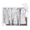 Santa Barbara Design Studio Holiday Shelf Dcor Christmas Collection Ceramic Trees, Set of 3, White & Silver view 1