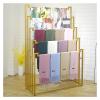 Crafts Ribbon Holder Organizer Rack Freestanding Scarf Rack with Adjustable Foot Pads, 5 Layer Metal Shawl Blankts Clothing Organizer Holder, Commercial Retail Store Fabric Sheets Hang Rack, 150cm Tal view 1