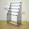 Crafts Ribbon Holder Organizer Rack Freestanding Scarf Rack with Adjustable Foot Pads, 5 Layer Metal Shawl Blankts Clothing Organizer Holder, Commercial Retail Store Fabric Sheets Hang Rack, 150cm Tal view 2