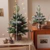2pcs Mini Christmas Tree with Light Decoration and Gift, Table Top Christmas Tree, with Wooden Base for Christmas Decorations view 2