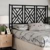 bali & pari Karavo Bohemian Black Natural Rattan King Size Standalone Headboard view 2