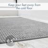 ACFFVBW Bath Mat Chenille Bath Mat Non Slip Bathroom Floor Mat,Super Absorbent Floor Mat Mould Bathmat Bath Rug for Bathroom/Bathtub/Kitchen,Quick Drying(Beige,40x120cm) view 4