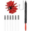 LIYUN Chimney Sweep kit Chimney Cleaning Brush Kit, Chimney Sweep Kit Dryer Vent Cleaner Kit, Fireplace Chimney Brushes, Chimney Sweeping Tool with 1 Nylon Brush Heads, Flexible 12 Rods(6 Rods,410mm) view 1