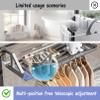 Adjustable Handle Balcony Railing Drying Rack, Holder Hanging Laundry Rack, Carbon Steel Material, Compact And Concise Design, for Bed Linen, Clothing, Socks, Balcony Drying Rack(Gray,40cm (15.74in)) view 4