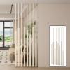 8 Pcs Beige Room Dividers Posts, Floor to Ceiling Metal Partition Room Divider Column, Hotels/Restaurants/B&Bs/Home Decor Separator Grille(9.5ft/289.5cm) view 1
