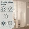8 Pcs Beige Room Dividers Posts, Floor to Ceiling Metal Partition Room Divider Column, Hotels/Restaurants/B&Bs/Home Decor Separator Grille(9.5ft/289.5cm) view 2