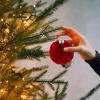 Anneome 12pcs Velvet Christmas Ornaments Flocked Shatterproof Hanging Xmas Tree Holiday Decor for Home Parties and Celebrations view 4