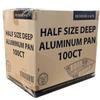 VeZee Wholesale 913 Deep Half Size Regular Weight Aluminum Pan Without Lids | Heavy Duty Foil Trays for Baking Roasting Meal Prep | Best Food Containers for Parties Storage | 200 Count view 1