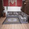 arabicsofa L Shaped Jalsa Floor Seating Set  Handmade Arabic Majlis with Backrest Pillows view 2