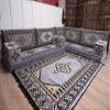 arabicsofa L Shaped Jalsa Floor Seating Set  Handmade Arabic Majlis with Backrest Pillows view 3