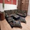 arabicsofa L Shaped Jalsa Floor Seating Set Handmade Arabic Majlis with Backrest Pillows view 4