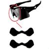 Galaxy Nose Pads Rubber Kits Replacement For Oakley Radar Path,Radar Pitch,Radar Range,Radar Edge,Radar Ev, Radarluck.. Black Color 2 Pcs view 2