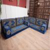 arabicsofa L Shaped Jalsa Floor Seating Set  Handmade Arabic Majlis with Backrest Pillows view 2
