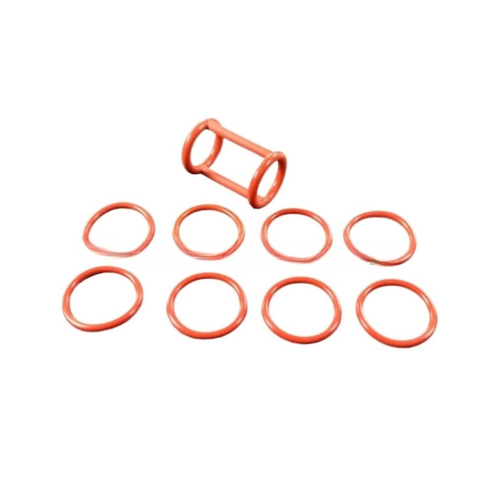 9 Pieces Red Sealing Ring Accessories Rubber Gasket Joint Rings Fittings Of ZM168 Soft Serve Ice Cream Machines
