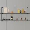 KUKIXKK Wine Rack for Wall,bar Shelf Wall Mounted European Style Wine Rack,Artistic Small Apartment Living Room Net Red Balcony Outdoor, Creative Simple Tempered Glass, Partition Wall Hanging view 1