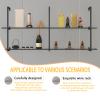 KUKIXKK Wine Rack for Wall,bar Shelf Wall Mounted European Style Wine Rack,Artistic Small Apartment Living Room Net Red Balcony Outdoor, Creative Simple Tempered Glass, Partition Wall Hanging view 3
