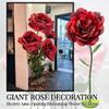 Giant Rose Flower for Decoration, 6ft Electric Auto-Blossom Large Artificial Rose Decor for Wedding Baby Shower Birthday Easter Party Backdrop Mother's Day Banquet Shop Window Display Props view 2