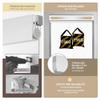 Boolegon No Drill No Tools Zebra Blinds,White Blackout 20" Wx48 H view 2